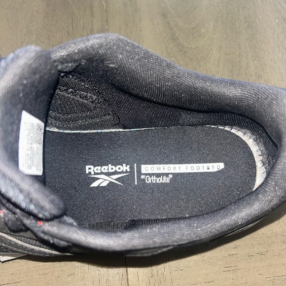 Reebok Men's Black and Red Athletic Sneakers - Picture 6 of 8